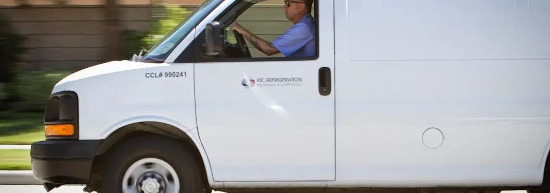 KIC Refrigeration service vehicle serving Hackensack area